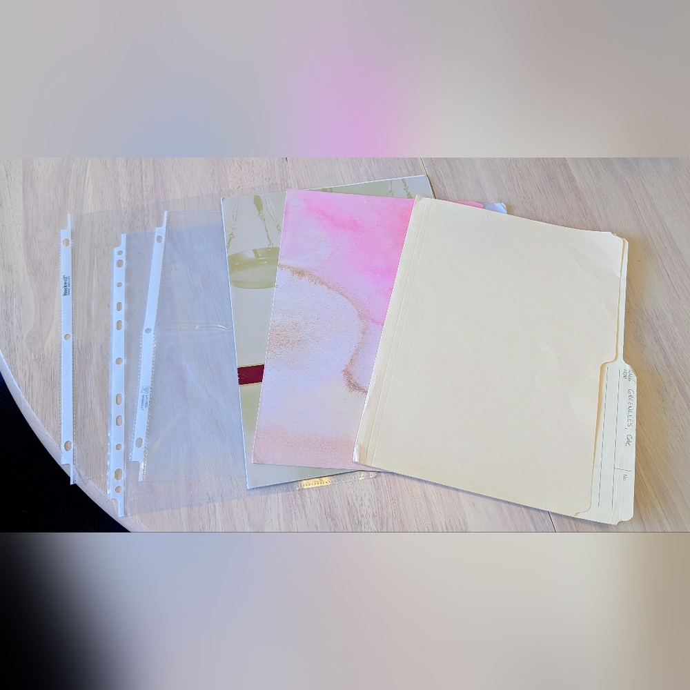 Elegant Pink and Cream File Folders